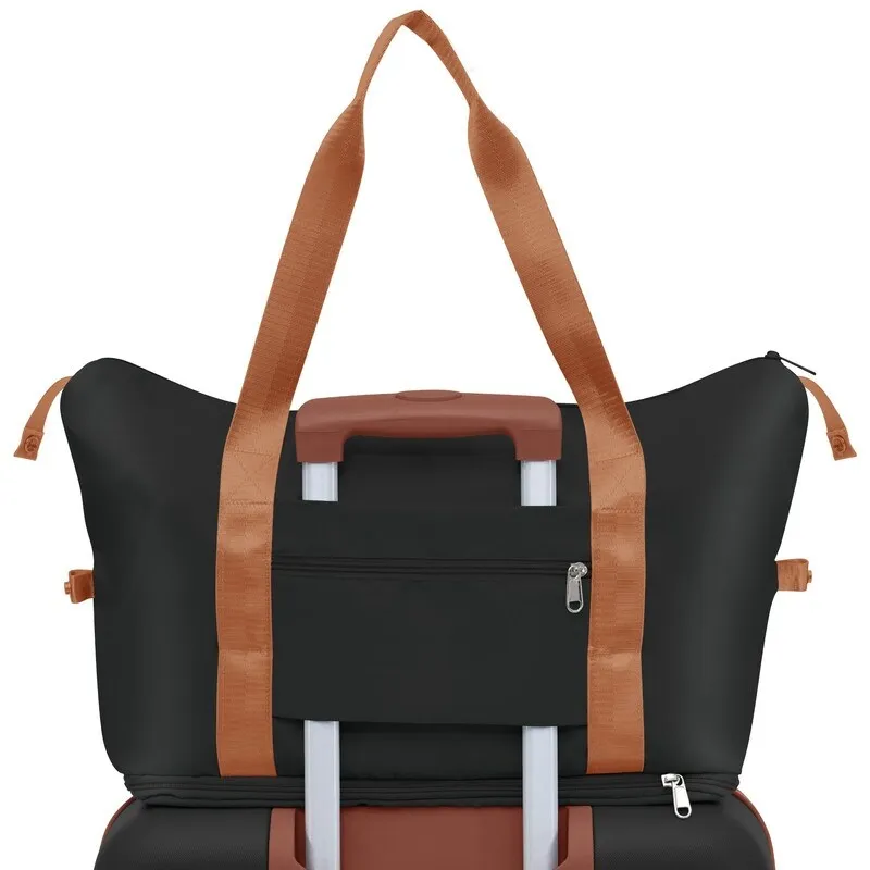 5Pcs Expandable ABS Durable Suitcase Luggage Sets with Travel Bag and Hanging Toiletry Bag