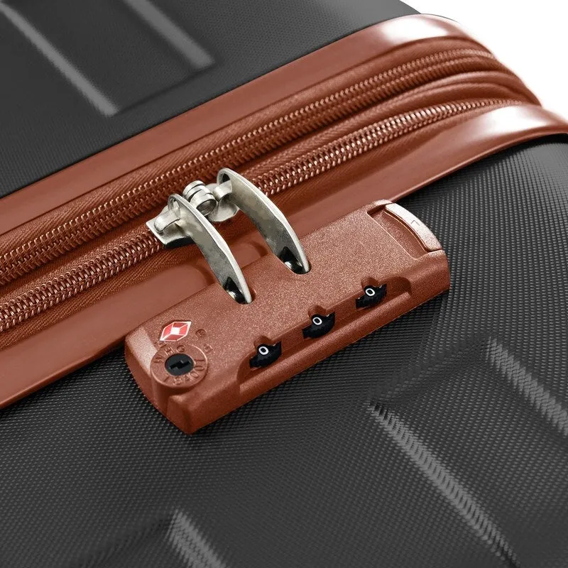 5Pcs Expandable ABS Durable Suitcase Luggage Sets with Travel Bag and Hanging Toiletry Bag