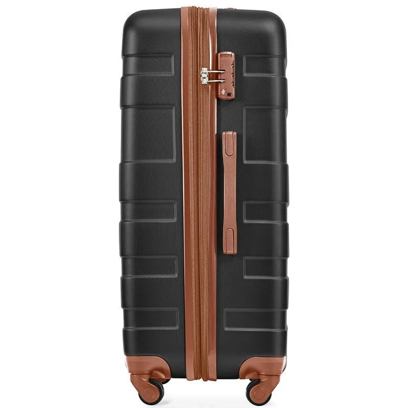 5Pcs Expandable ABS Durable Suitcase Luggage Sets with Travel Bag and Hanging Toiletry Bag