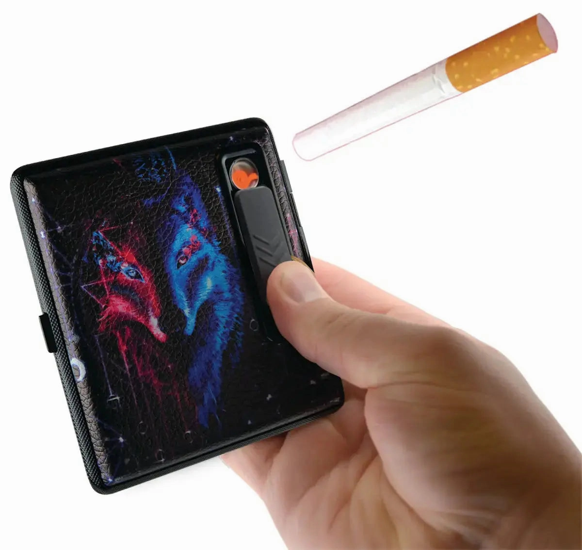 Cigarette Case with USB Coil Lighter - 8 Pieces Per Retail Ready Display 23235