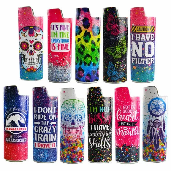 Epoxy Metal Lighter Case - 12 Pieces Per Retail Ready Display 26630