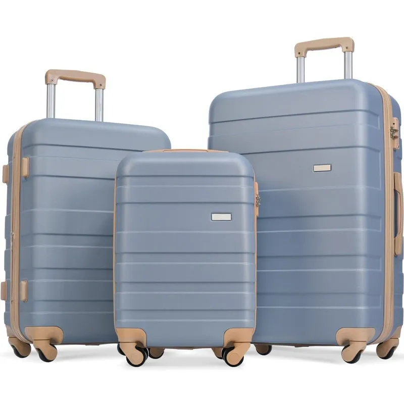 Expandable ABS Hardshell Clearance Luggage Suitcase, 3pcs sets Suitcase