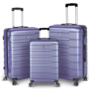 Hardshell Luggage Suitcase 3 Piece Sets Carry-on luggage with Spinner Wheels