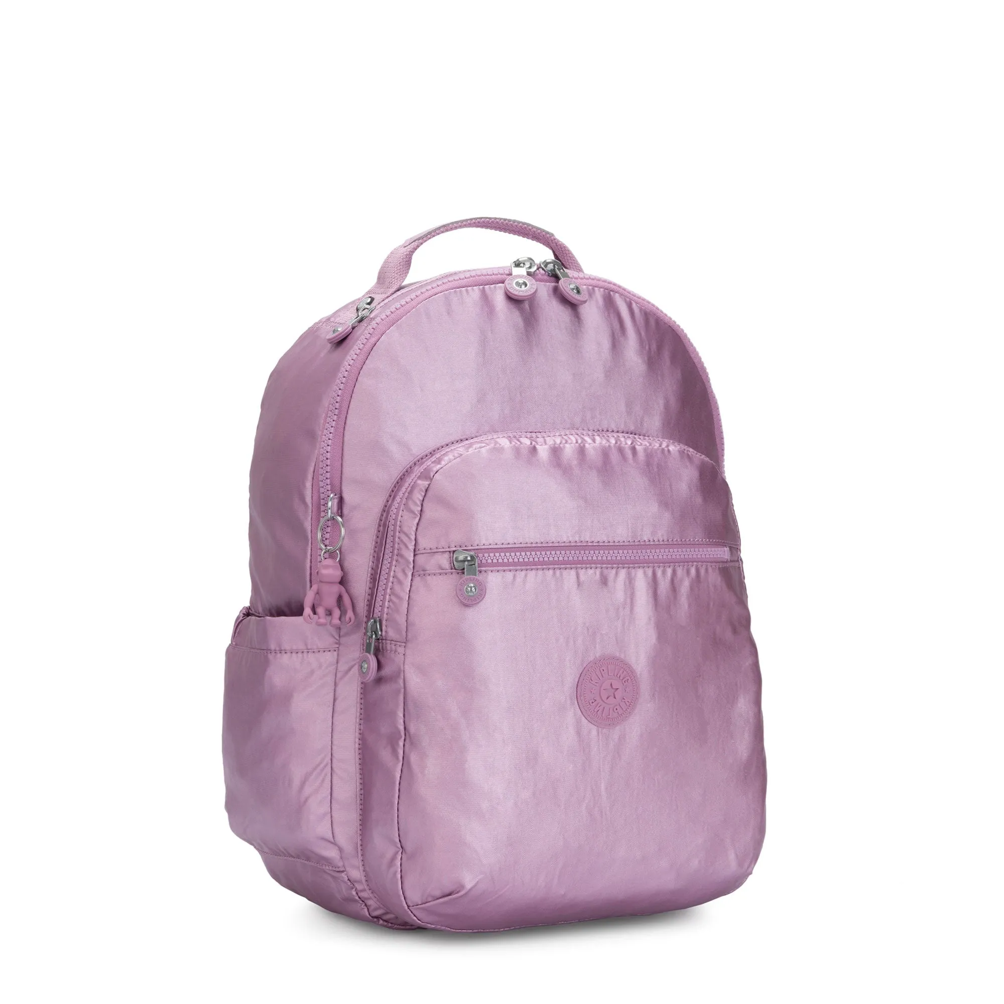 Kipling Seoul Extra Large  Metallic 17" Laptop Backpack Metallic Berry