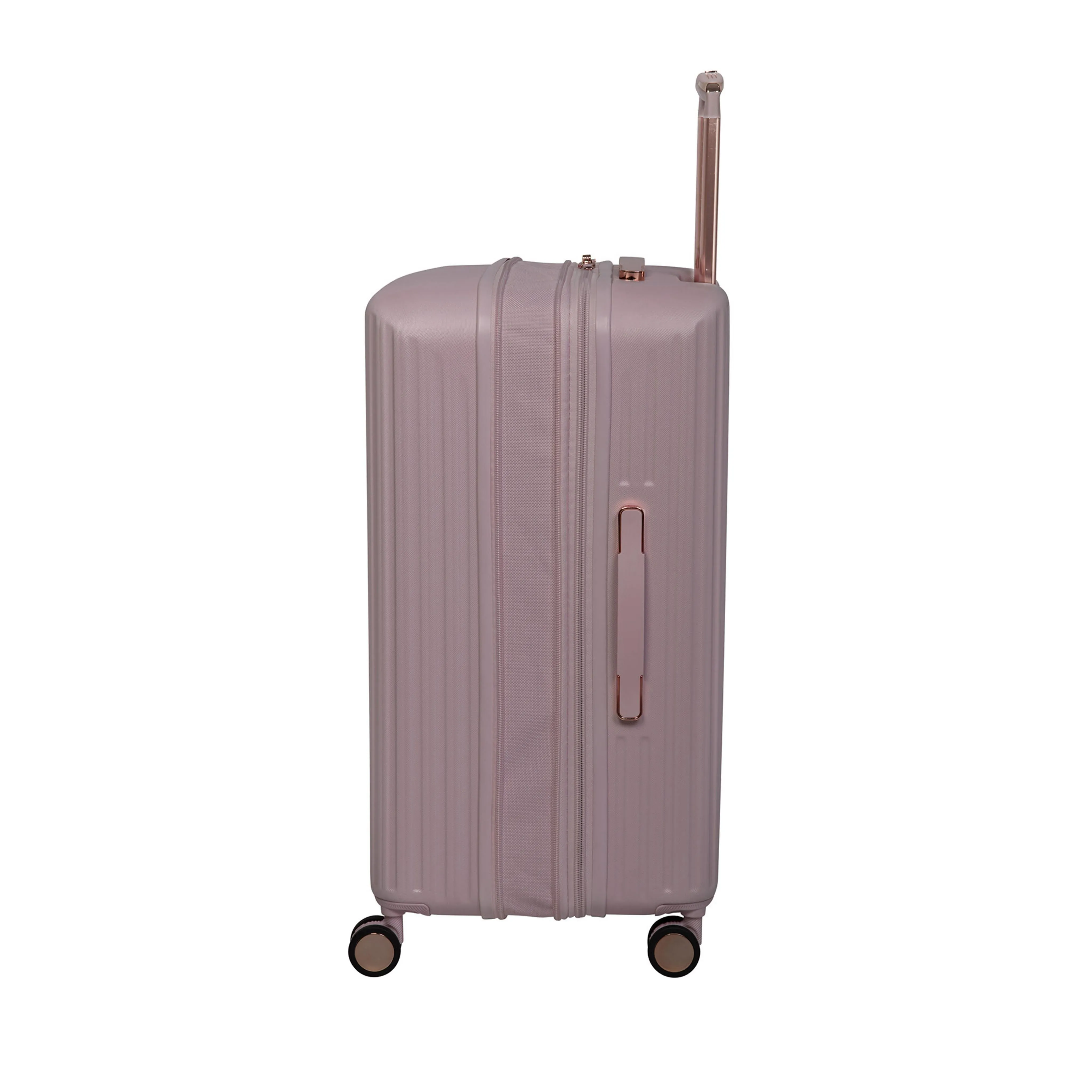 Luxuriant 3 Piece Hardside 8 Wheel Expandable Spinner Set (Prada Pink)