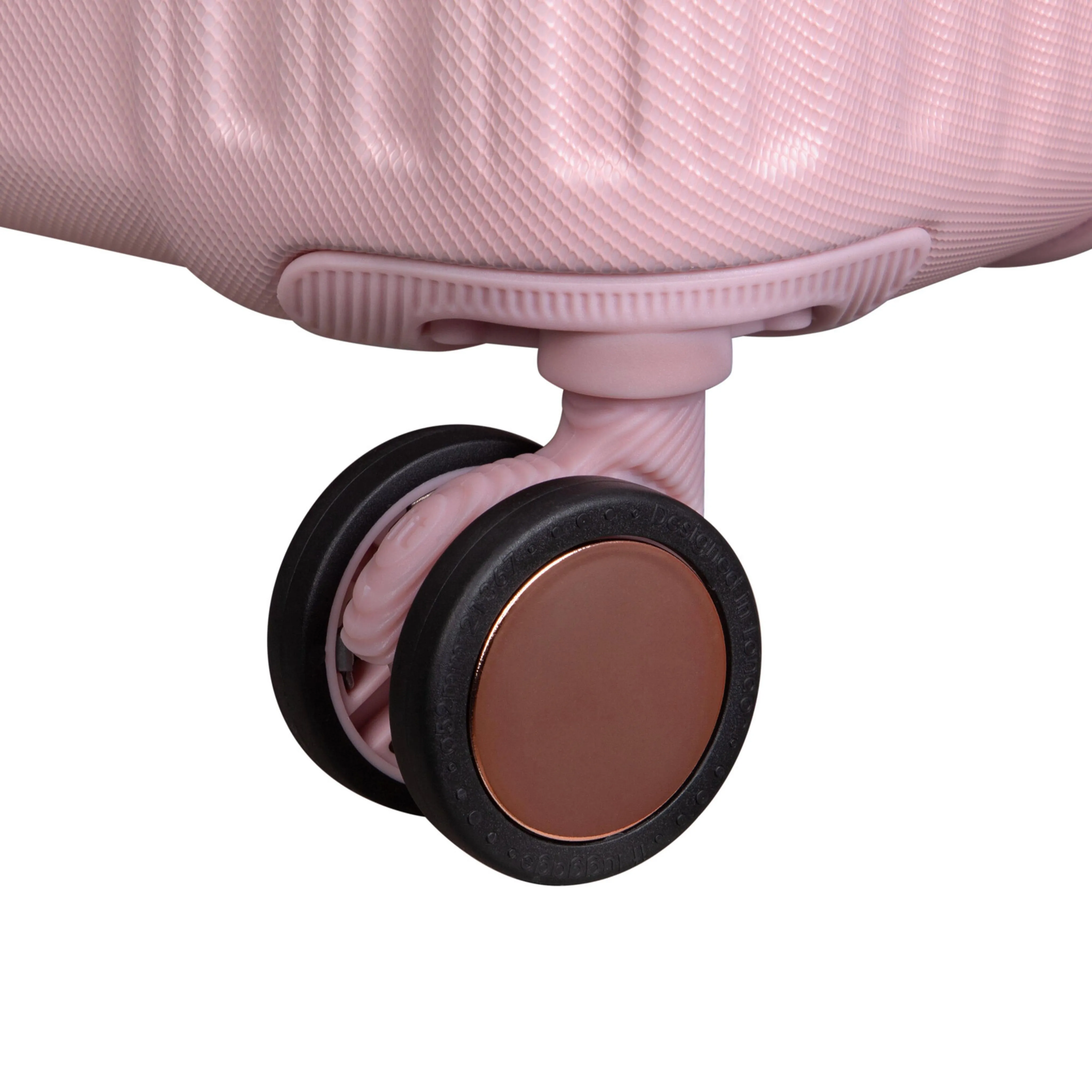 Luxuriant 3 Piece Hardside 8 Wheel Expandable Spinner Set (Prada Pink)