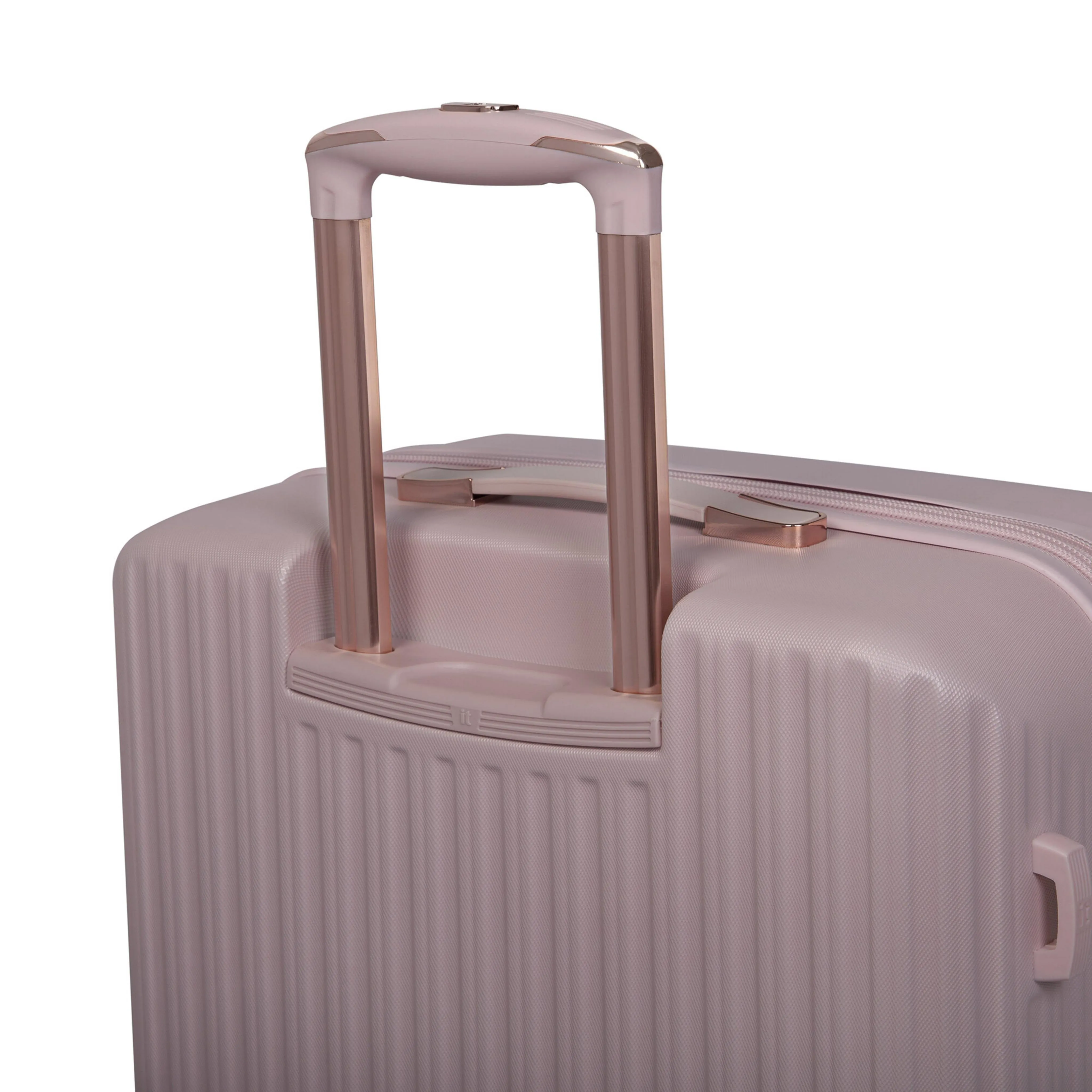 Luxuriant 3 Piece Hardside 8 Wheel Expandable Spinner Set (Prada Pink)