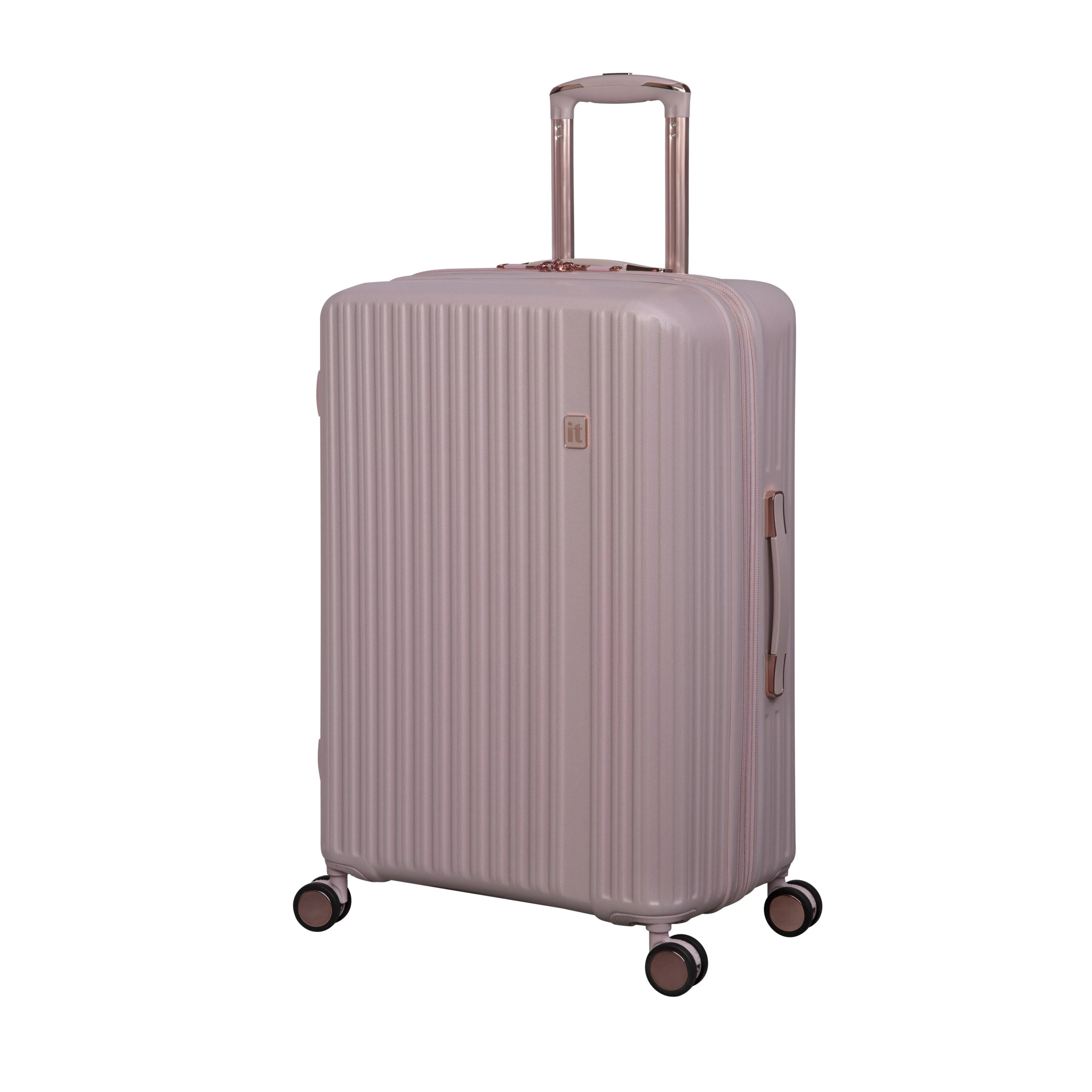 Luxuriant 3 Piece Hardside 8 Wheel Expandable Spinner Set (Prada Pink)
