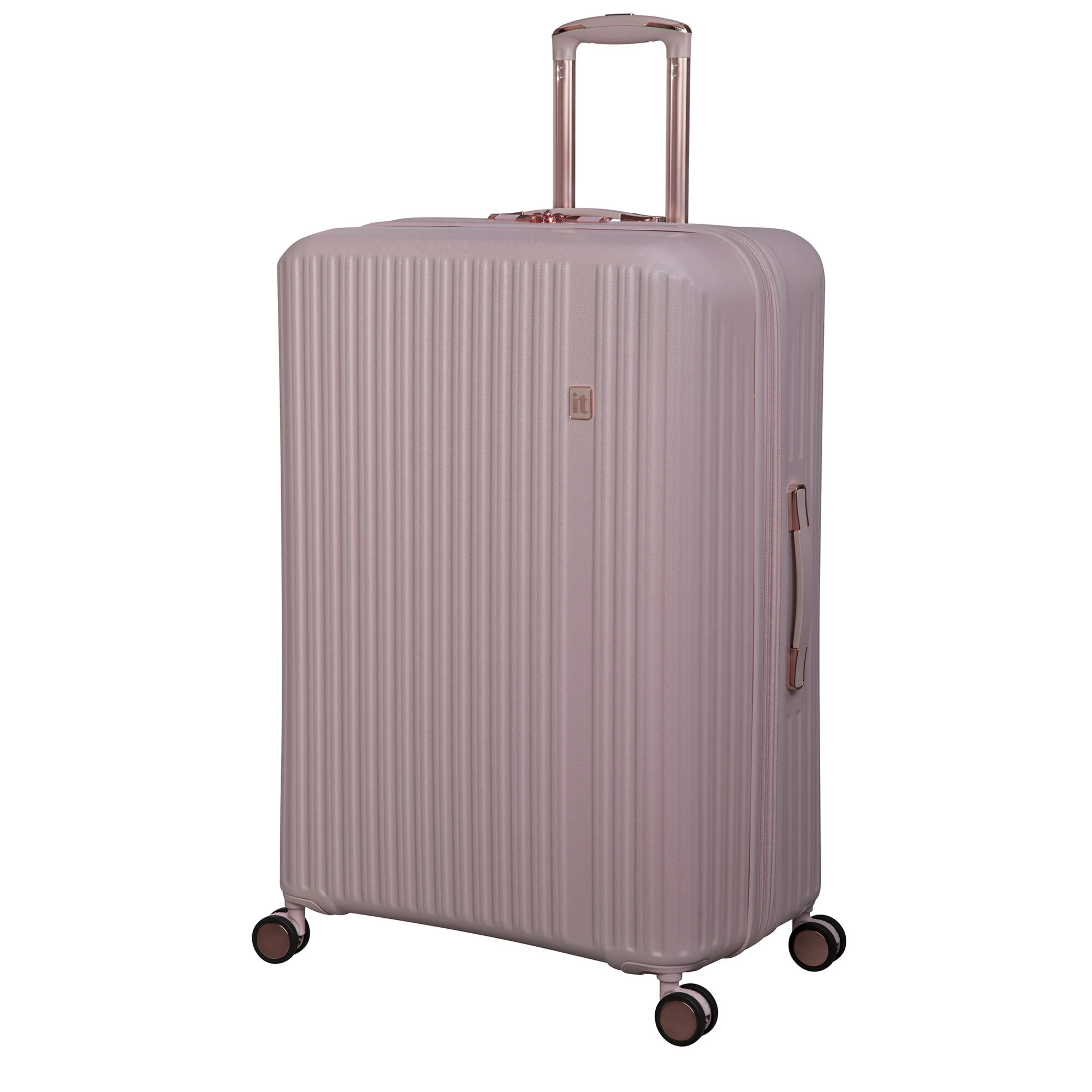 Luxuriant 3 Piece Hardside 8 Wheel Expandable Spinner Set (Prada Pink)