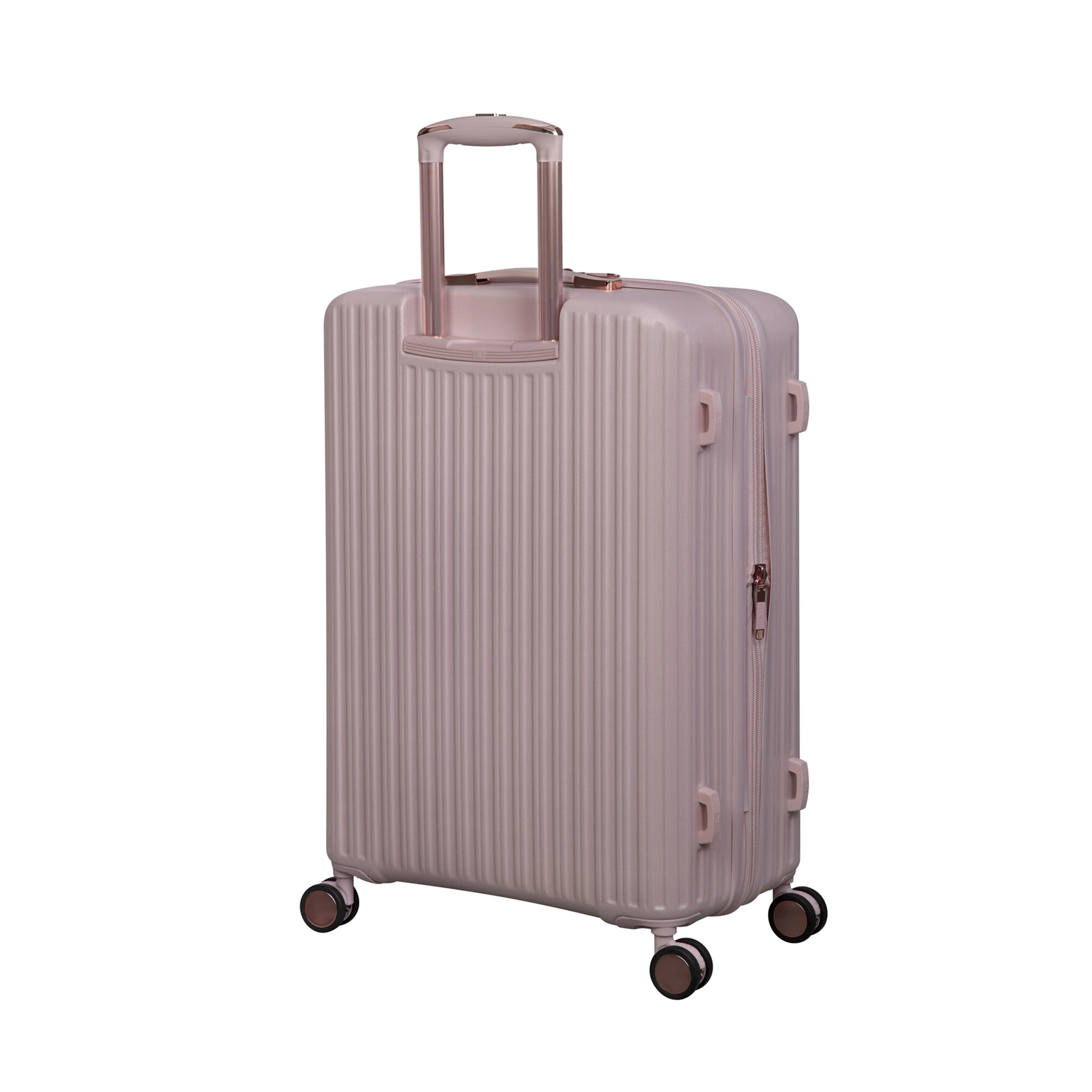 Luxuriant 3 Piece Hardside 8 Wheel Expandable Spinner Set (Prada Pink)