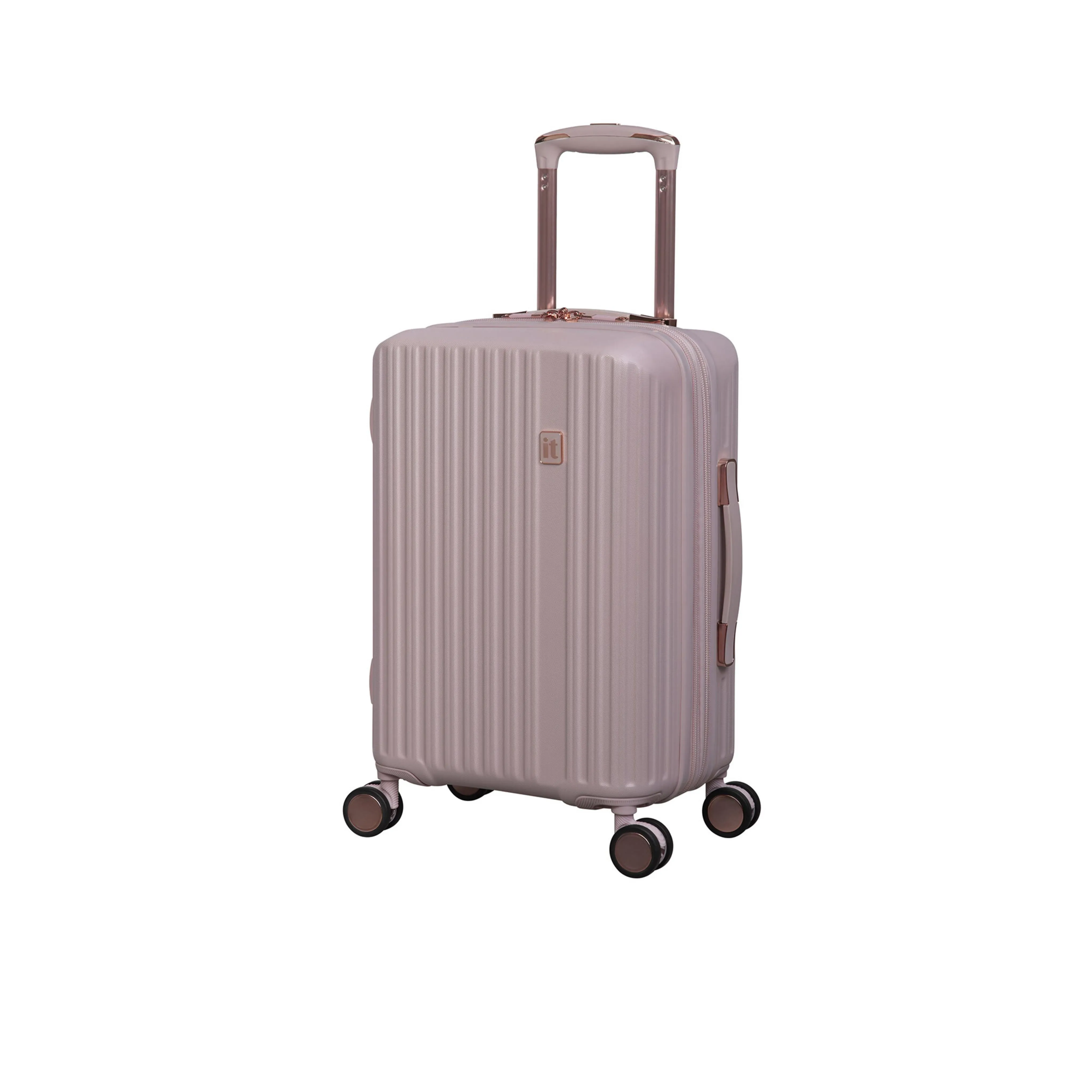 Luxuriant 3 Piece Hardside 8 Wheel Expandable Spinner Set (Prada Pink)
