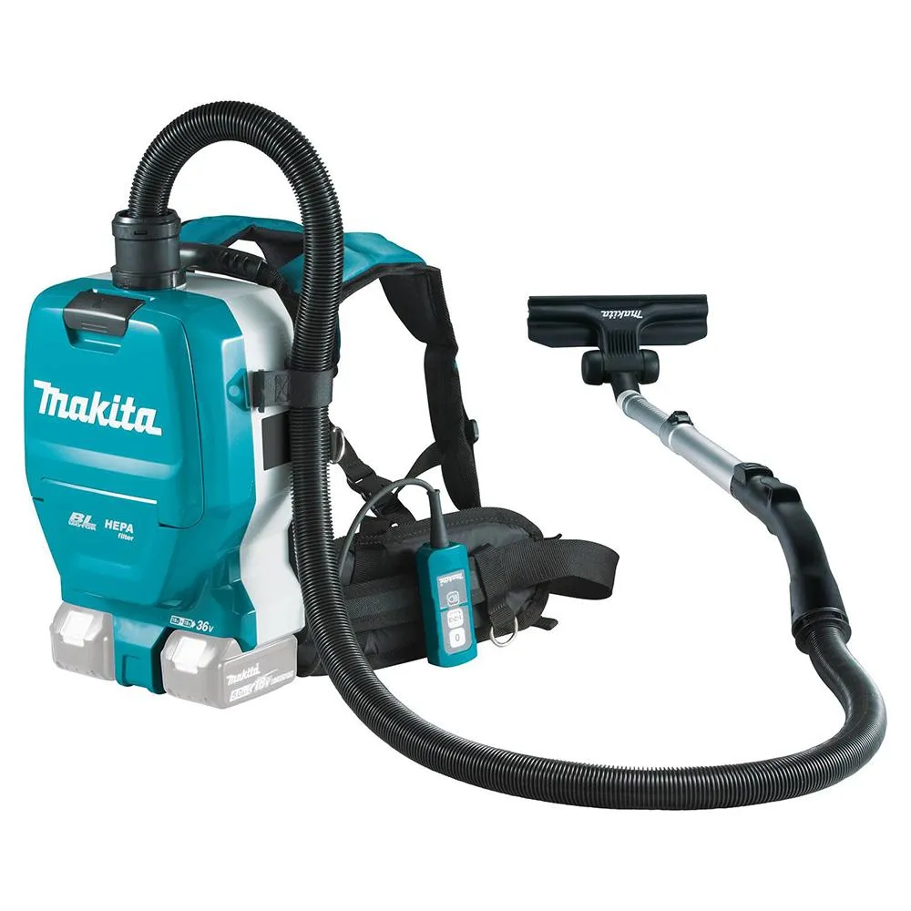 Makita XCV09Z 36 Volt X2 1/2 Gallon Brushless Backpack Dry Vacuum, Bare Tool