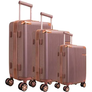 Max Studio 3 Piece Genoa Expandable Lightweight Durable Suitcase Double Spinner Wheels Luggage Set