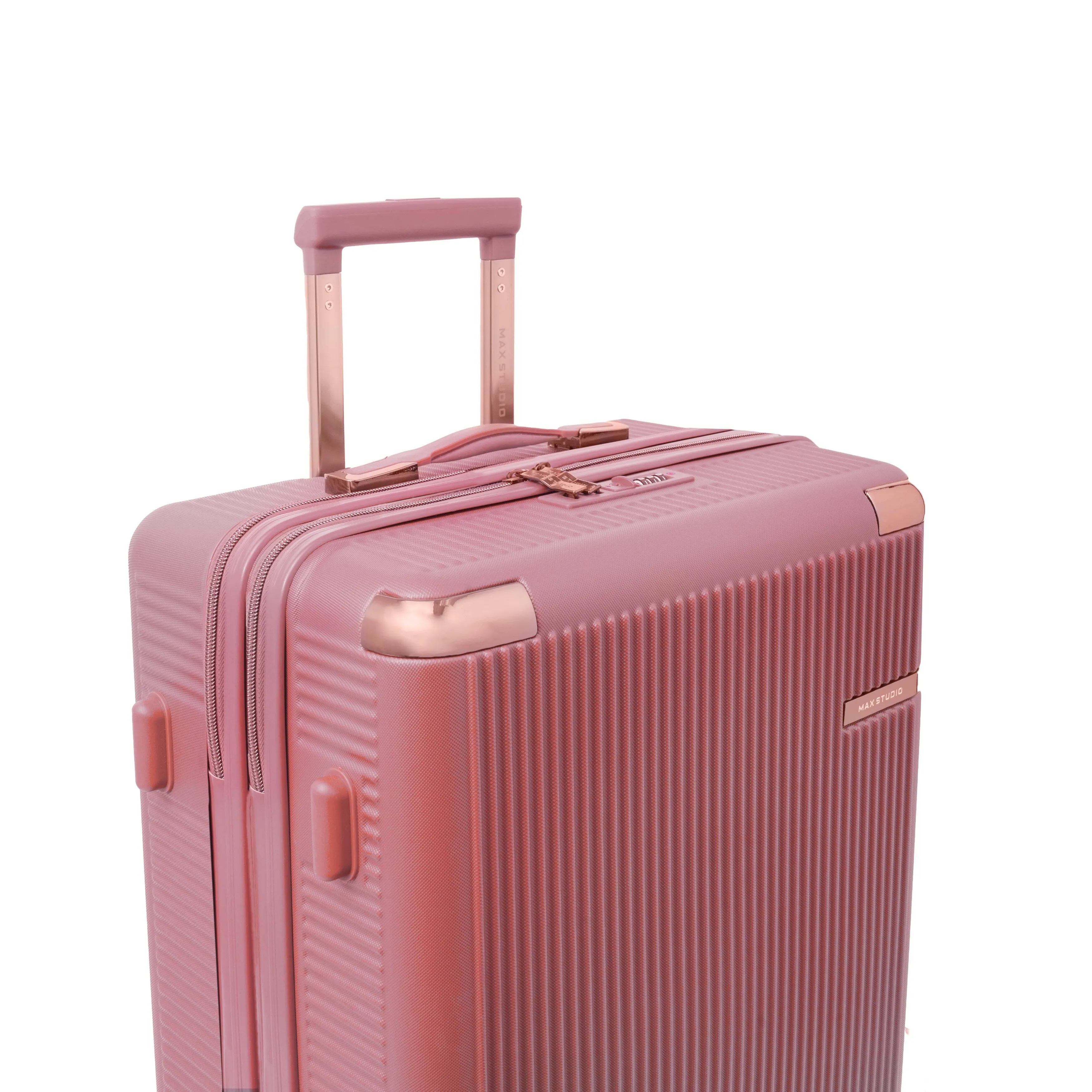 Max Studio 3 Piece Genoa Expandable Lightweight Durable Suitcase Double Spinner Wheels Luggage Set