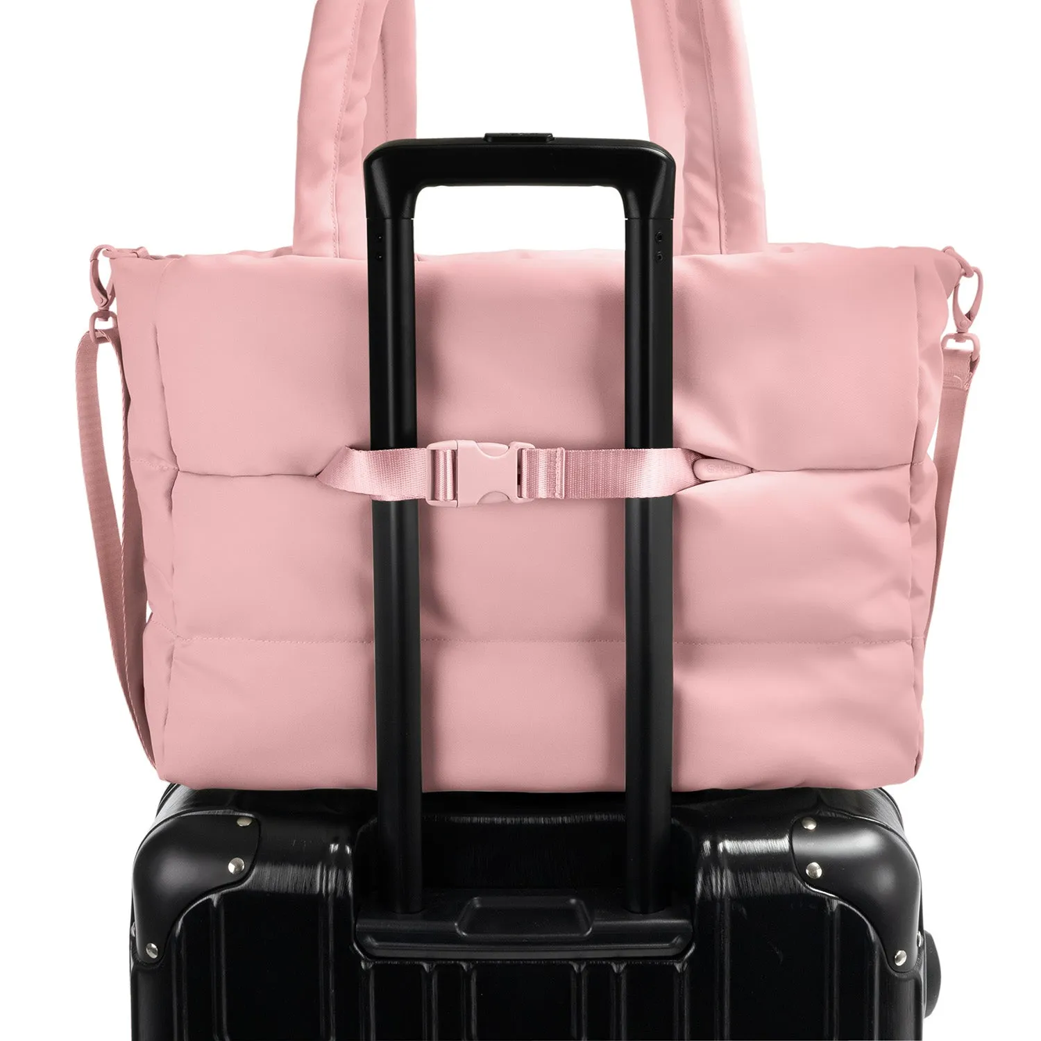 The Puffer Travel Tote - Rose