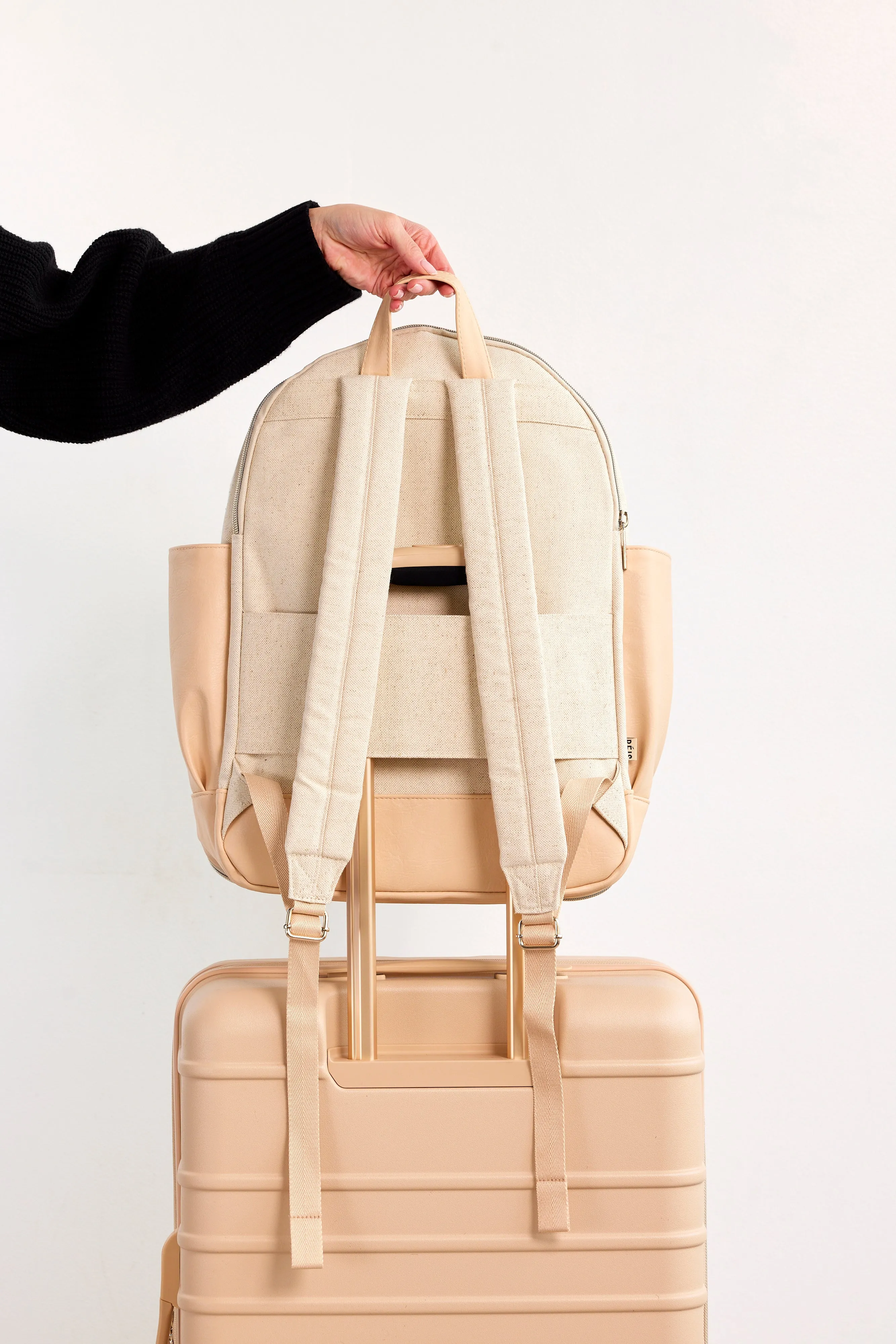 The Travel Backpack in Beige
