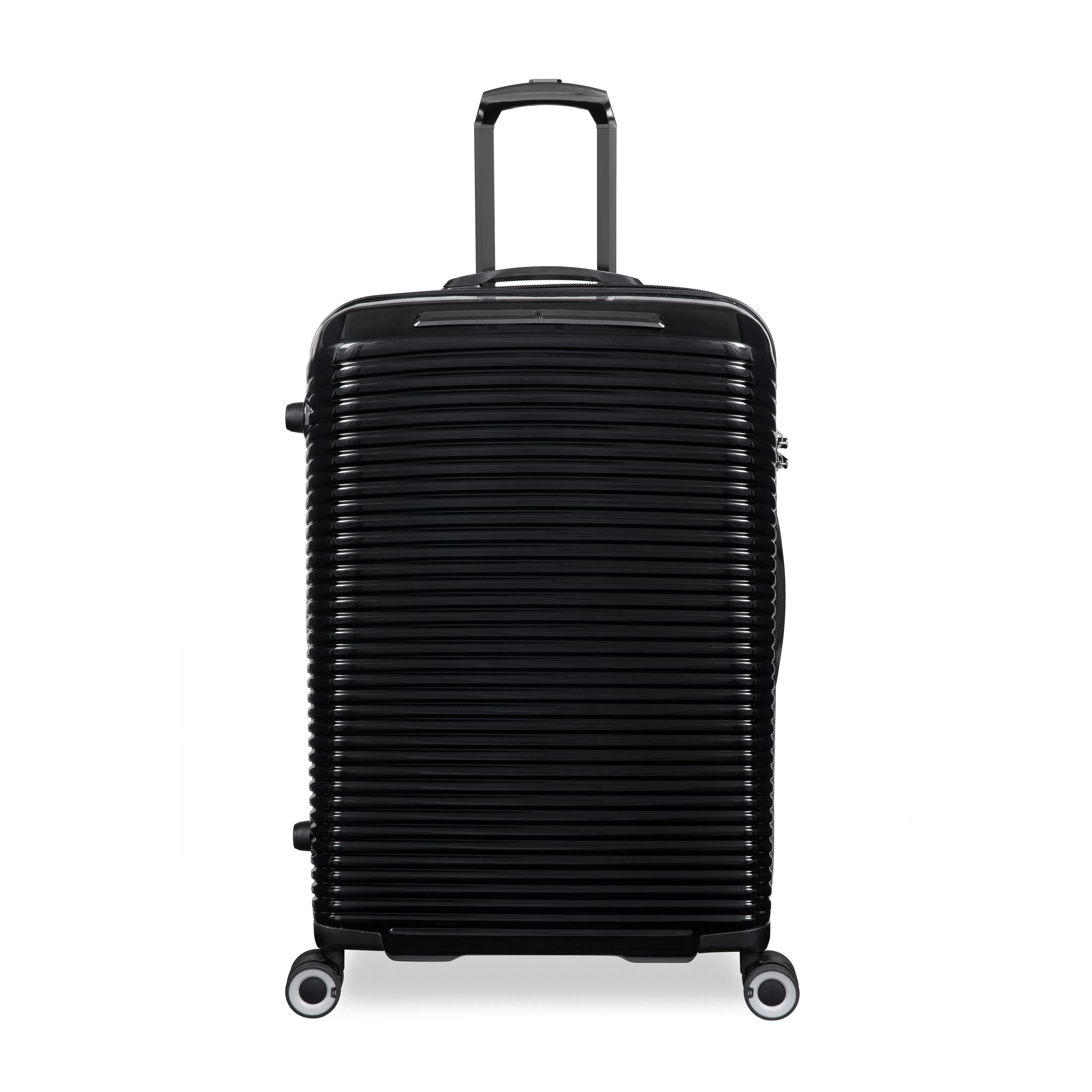 Traversed 28" Hardside Checked 8 Wheel Expandable Spinner (Black)