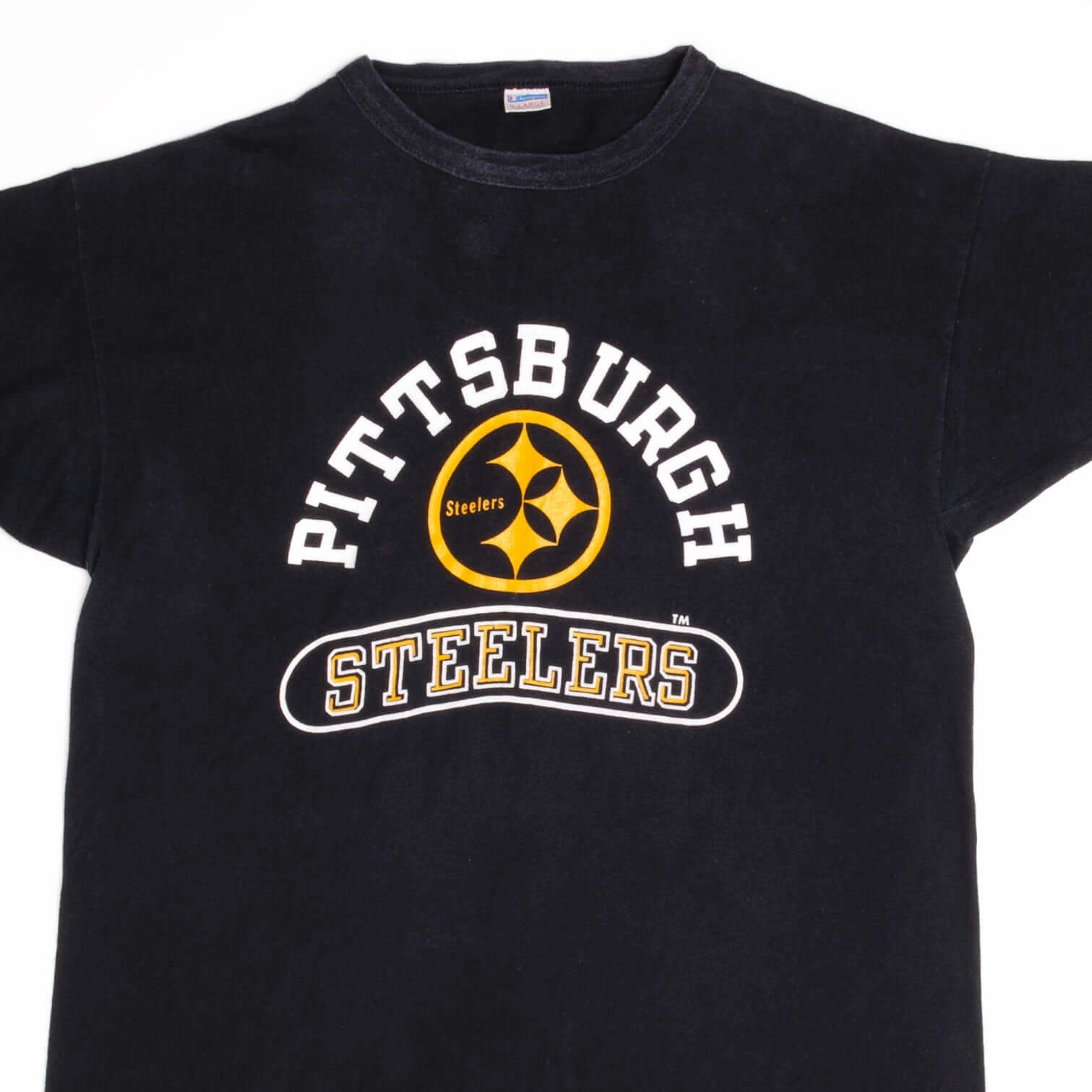VINTAGE NFL PITTSBURGH STEELERS CHAMPION TEE SHIRT 1980S LARGE MADE IN USA